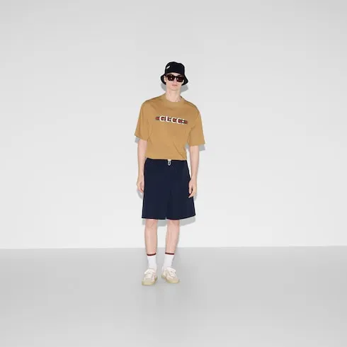 Cotton Jersey T-Shirt With Print
