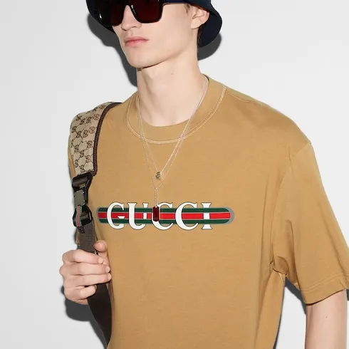 Cotton Jersey T-Shirt With Print