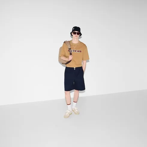 Cotton Jersey T-Shirt With Print
