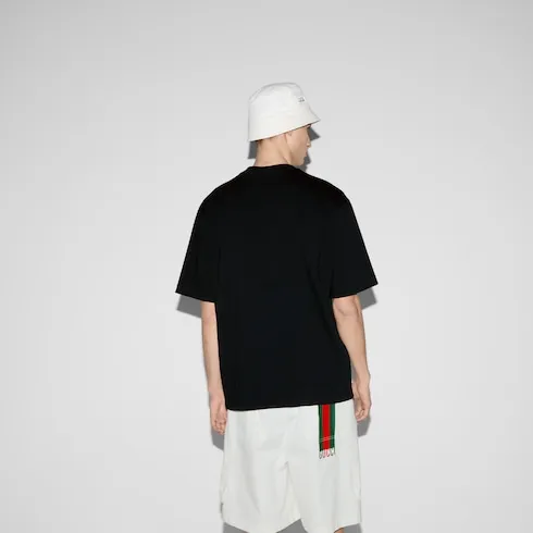 Cotton Jersey T-Shirt With Print