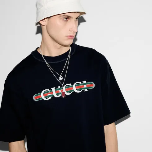 Cotton Jersey T-Shirt With Print