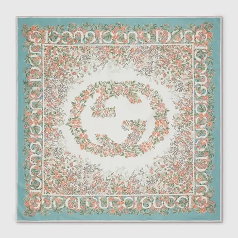 Printed Silk Twill Carré