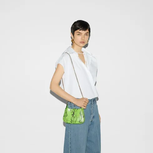 Gucci Jackie Notte Python Mini Bag