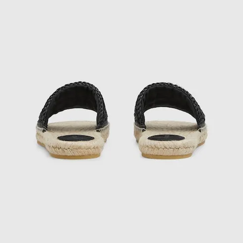 Espadrille With Crystal Interlocking G