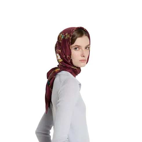 Printed Silk Twill Carré