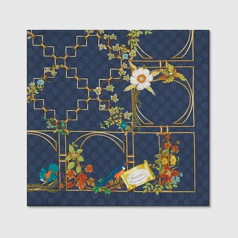 Printed Silk Twill Carré