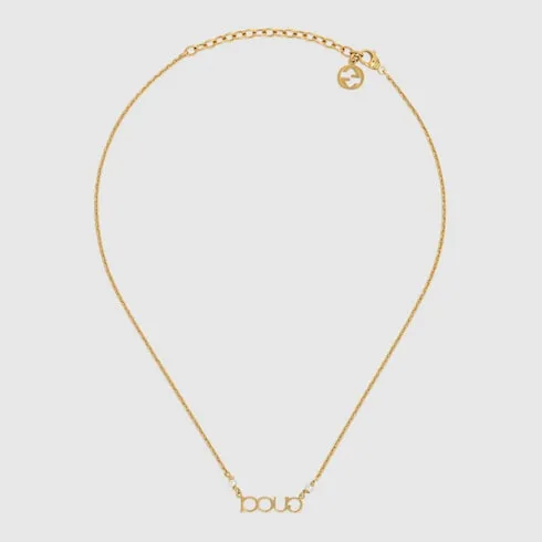 Gucci Script Necklace