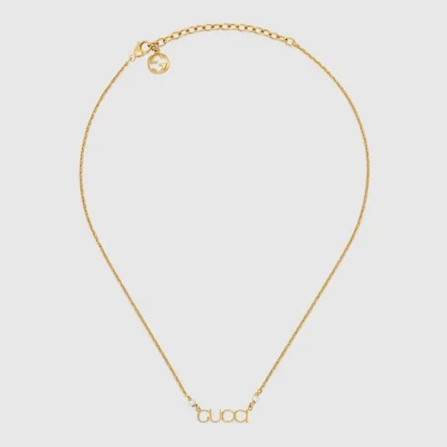Gucci Script Necklace
