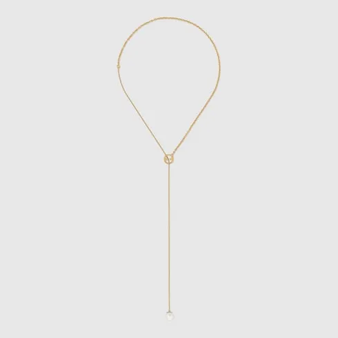Gucci Blondie Pearl Drop Necklace