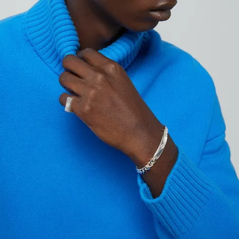 Diagonal Interlocking G Bracelet