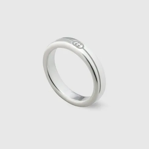 Diagonal Interlocking G Thin Ring