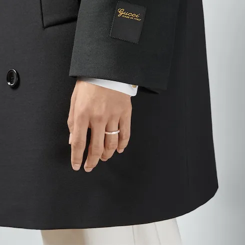 Diagonal Interlocking G Thin Ring
