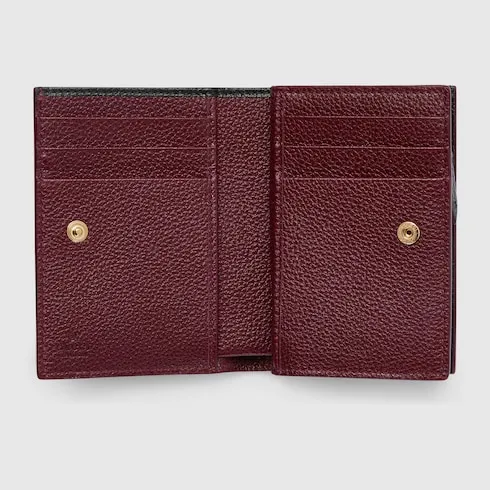 Bi-Color Gg Marmont Small Wallet