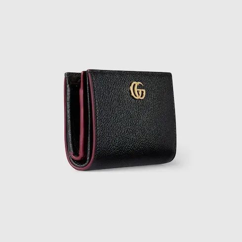 Bi-Color Gg Marmont Small Wallet