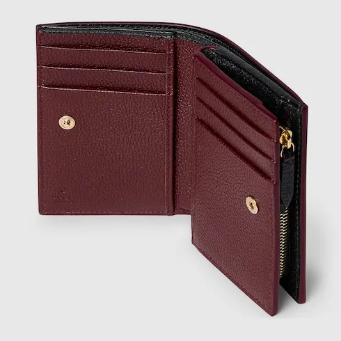 Bi-Color Gg Marmont Small Wallet