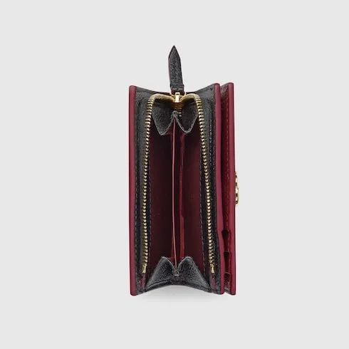 Bi-Color Gg Marmont Small Wallet