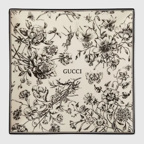 Gucci Flora Sketch Print Large Trinket Tray