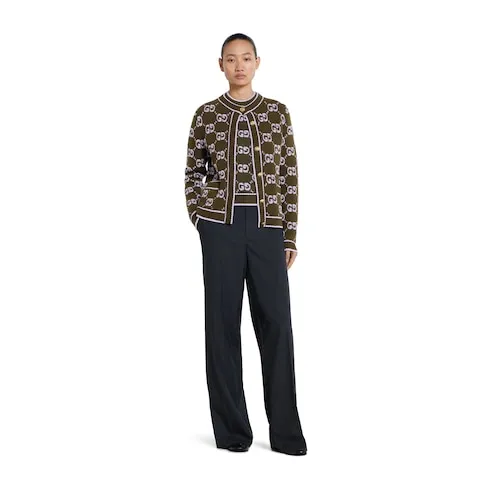 Gg Wool Bouclé Jacquard Top