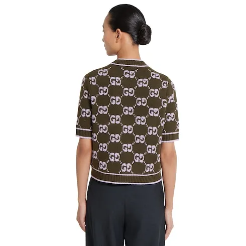 Gg Wool Bouclé Jacquard Top
