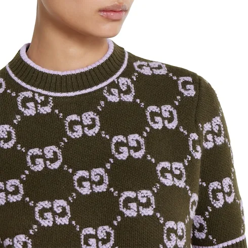 Gg Wool Bouclé Jacquard Top