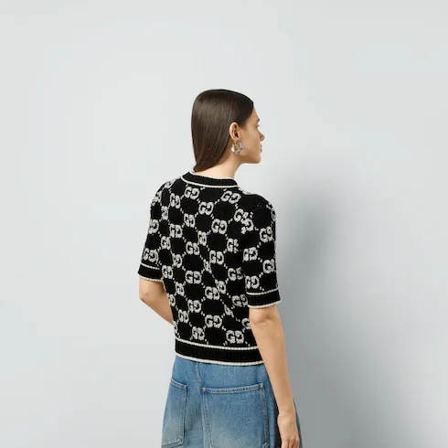 Gg Wool Bouclé Jacquard Top