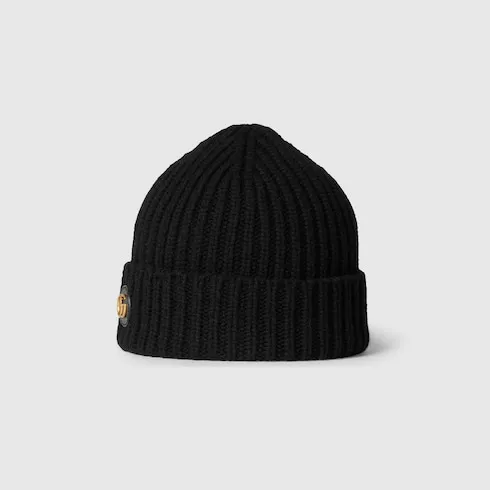 Wool Cashmere Hat With Double G