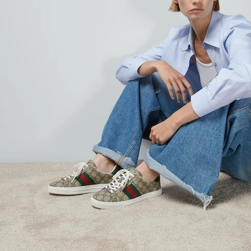 Gucci Ace Trainer With Web