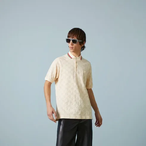 Gg Cotton Piquet Polo Shirt