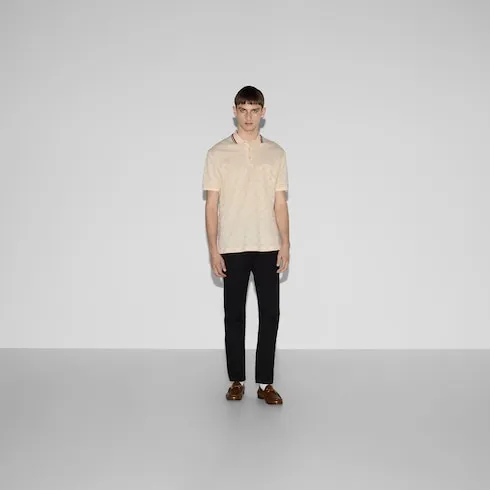 Gg Cotton Piquet Polo Shirt