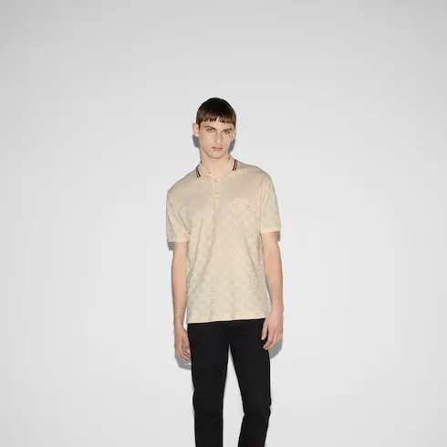 Gg Cotton Piquet Polo Shirt