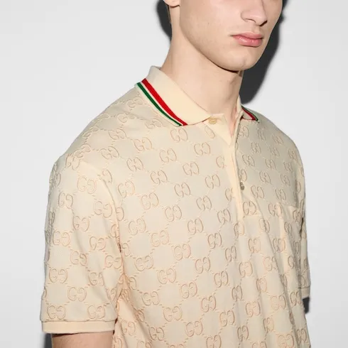 Gg Cotton Piquet Polo Shirt