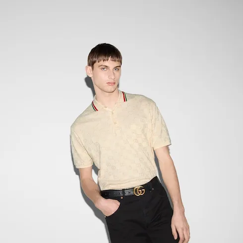 Gg Cotton Piquet Polo Shirt