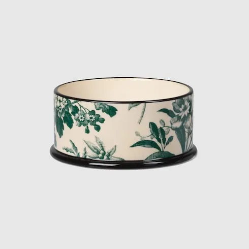 Small Herbarium Print Pet Bowl