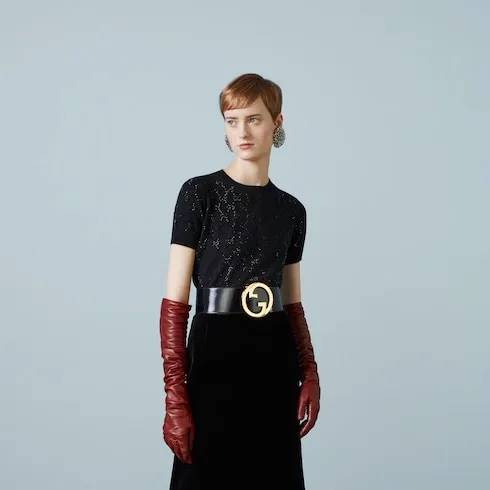 Fine Wool Gg Crystal Top