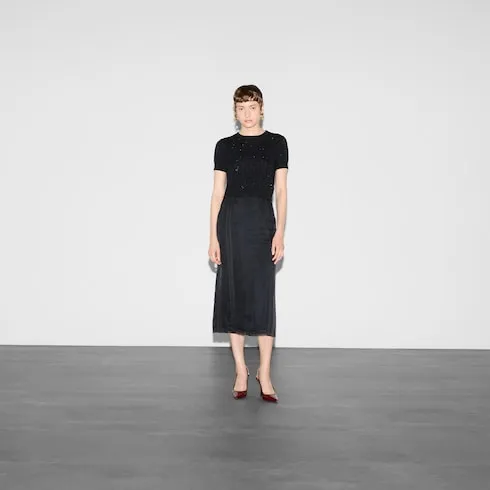 Fine Wool Gg Crystal Top