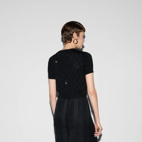 Fine Wool Gg Crystal Top