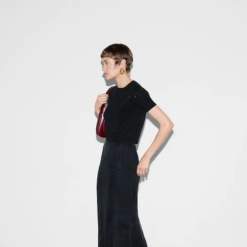 Fine Wool Gg Crystal Top