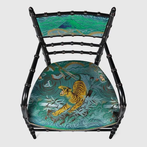 Chiavari Tiger Jacquard Chair With Arm Rest