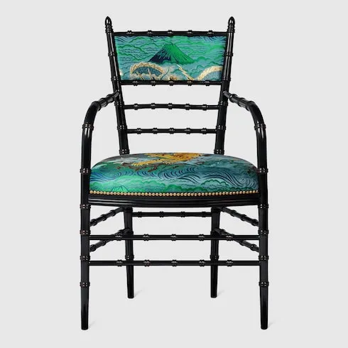 Chiavari Tiger Jacquard Chair With Arm Rest
