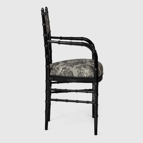 Chiavari Toile De Jouy Print Chair With Arm Rest