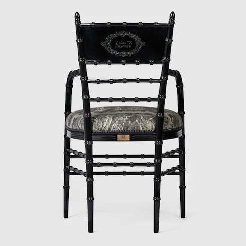 Chiavari Toile De Jouy Print Chair With Arm Rest