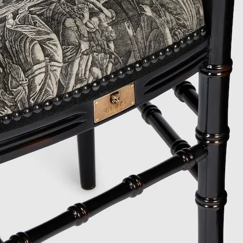 Chiavari Toile De Jouy Print Chair With Arm Rest