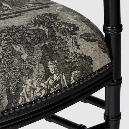 Chiavari Toile De Jouy Print Chair With Arm Rest