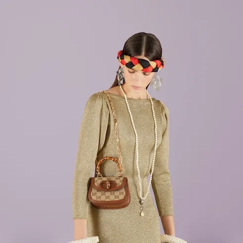 Gucci Bamboo 1947 Crystals Mini Bag