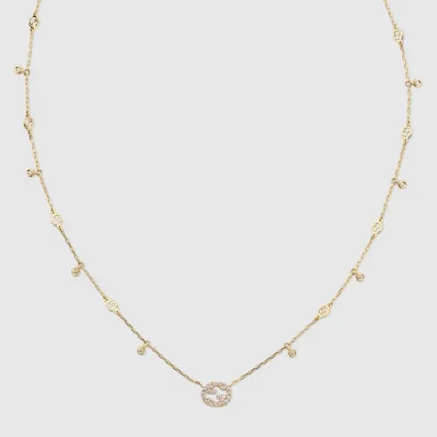 Gucci Interlocking Diamond 18K Necklace