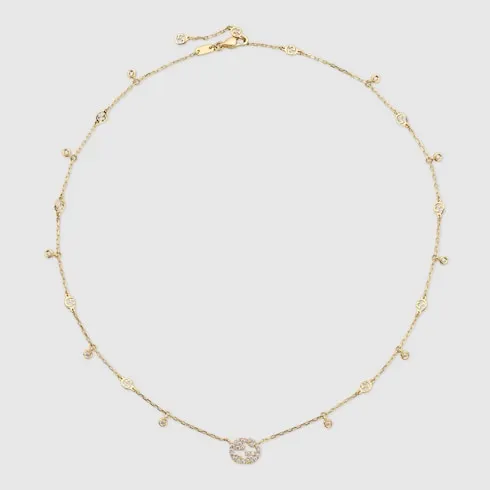 Gucci Interlocking Diamond 18K Necklace