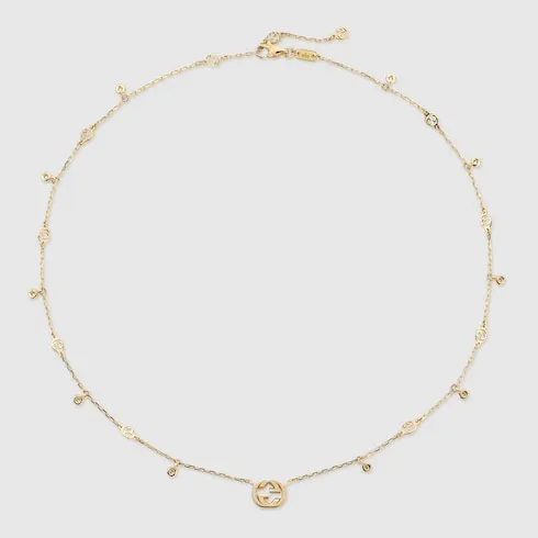 Gucci Interlocking Diamond 18K Necklace