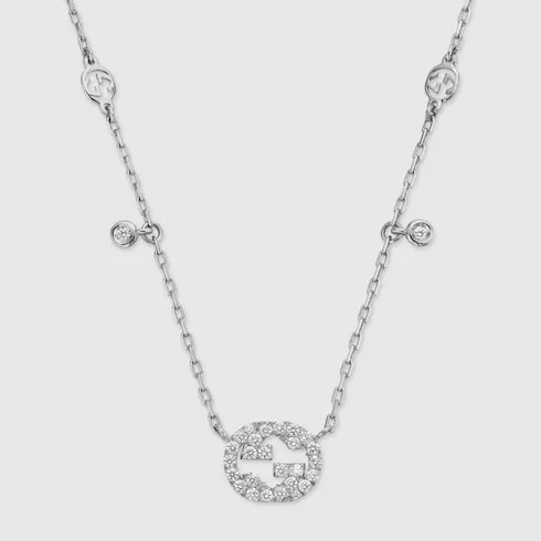 Gucci Interlocking Diamond 18K Necklace
