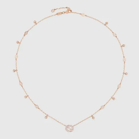 Gucci Interlocking Diamond 18K Necklace