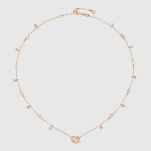 Gucci Interlocking Diamond 18K Necklace